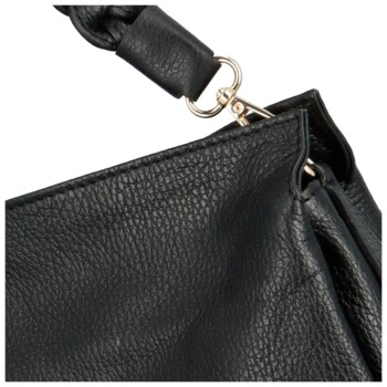 Dámská kožená kabelka na rameno černá - Delami Eligie