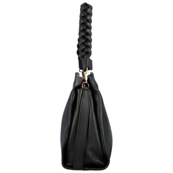 Dámská kožená kabelka na rameno černá - Delami Eligie