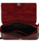 Dámská kožená crossbody kabelka tmavě červená - Delami Walli