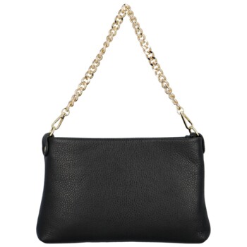 Dámská kožená crossbody kabelka černá - Delami Madison
