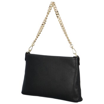 Dámská kožená crossbody kabelka černá - Delami Madison