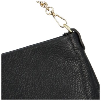 Dámská kožená crossbody kabelka černá - Delami Madison