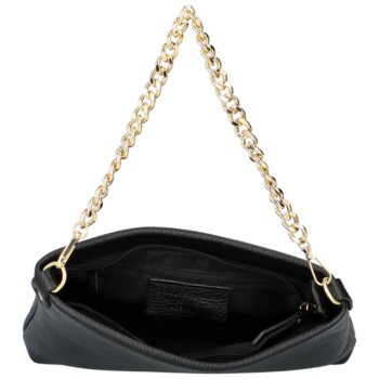 Dámská kožená crossbody kabelka černá - Delami Madison