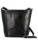 Dámská kožená crossbody kabelka černá - Delami Saimix