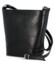 Dámská kožená crossbody kabelka černá - Delami Saimix