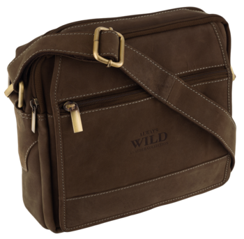 Pánská kožená crossbody/taška hnědá - Wild Trewor