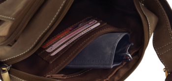 Pánská kožená crossbody/taška hnědá - Wild Trewor