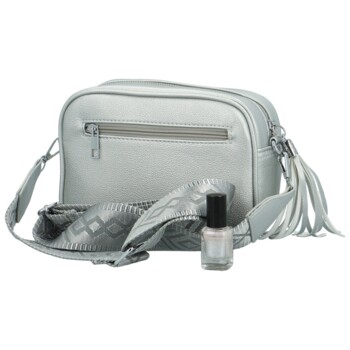Dámská crossbody kabelka stříbrná - MaxFly Qeuline new