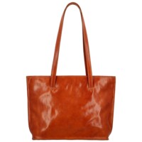 Dámská kožená kabelka koňaková - Delami Vera Pelle Karola