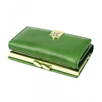 Dámská kožená peněženka zelená - Gregorio Claudinna