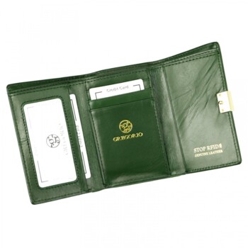 Dámská kožená peněženka zelená - Gregorio Claudinna