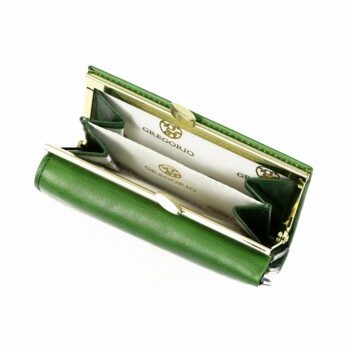 Dámská kožená peněženka zelená - Gregorio Claudinna