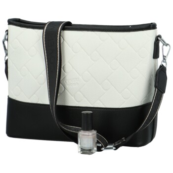 Dámská crossbody kabelka černobílá - Coveri Dirké