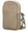 Dámské kožené crossbody pouzdro taupe - Delami Valli