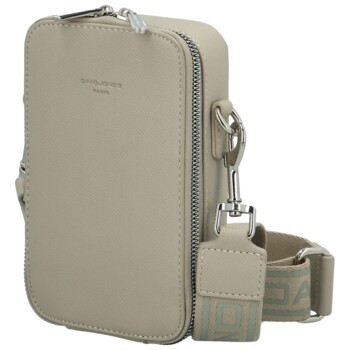 Dámská crossbody kabelka světle šedá - David Jones Perzida