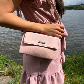 Dámská crossbody kabelka růžová - Delami Tiny Muse