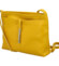 Dámská kožená crossbody kabelka žlutá - Delami Eneta