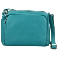 Dámská kožená crossbody kabelka tyrkysová - Delami Vera Pelle Bandit