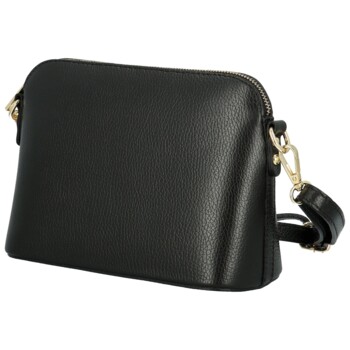 Dámská kožená crossbody kabelka černá - Delami Jeffrey new