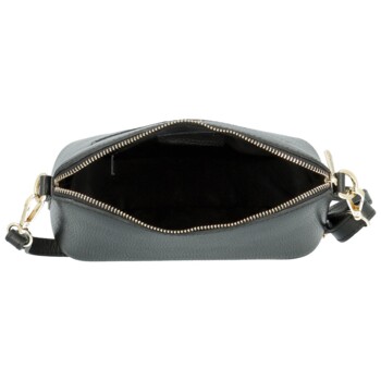 Dámská kožená crossbody kabelka černá - Delami Jeffrey new