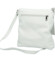 Dámská kožená crossbody kabelka bílá - Delami Vera Pelle Ellie