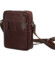 Pánská kožená crossbody taška hnědá - Greenwood Olwen