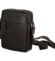 Pánská kožená crossbody taška tmavě hnědá - Greenwood Olwen