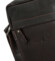 Pánská kožená crossbody taška tmavě hnědá - Greenwood Olwen