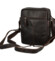 Pánská kožená crossbody taška tmavě hnědá - Greenwood Olwen
