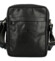 Pánská kožená crossbody taška černá - Greenwood Olwen