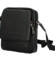 Pánská kožená crossbody taška černá - Greenwood Vaios