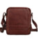Pánská kožená crossbody taška hnědá - Greenwood Vaios