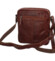 Pánská kožená crossbody taška hnědá - Greenwood Vaios