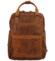 Pánský kožený batoh camel - Greenwood Rufus