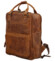 Pánský kožený batoh camel - Greenwood Rufus