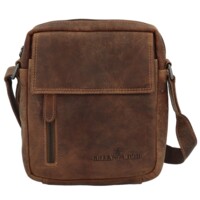 Pánská kožená crossbody taška hnědá - Greenwood Hovard