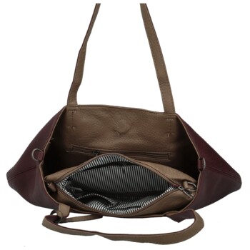 Dámský set kabelek vínový/khaki - MaxFly Areti
