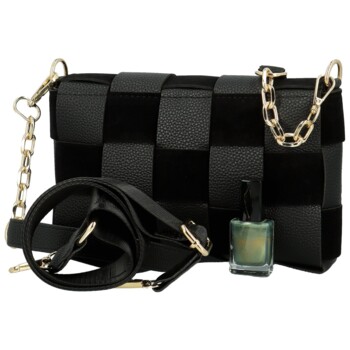 Dámská crossbody kabelka černá - Laura Biaggi Fabia