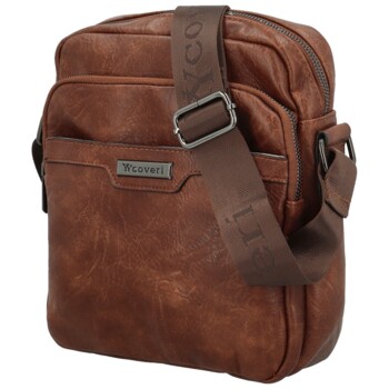 Pánská crossbody taška hnědá - Coveri Kaan