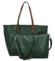 Dámský set kabelek tmavě zelený - Paolo bags Yema