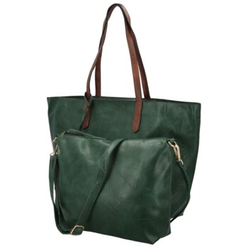 Dámský set kabelek tmavě zelený - Paolo bags Yema