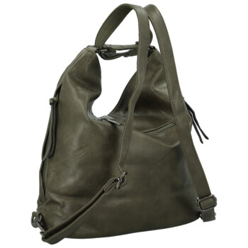 Dámský kabelko/batoh tmavě zelený - Paolo bags Vasilia