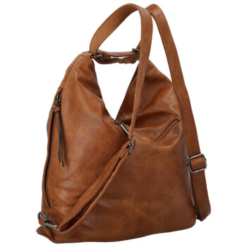 Dámský kabelko/batoh hnědý - Paolo bags Vasilia