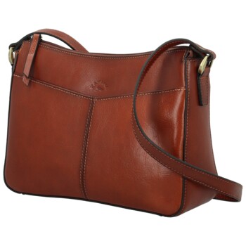 Dámská kožená crossbody kabelka hnědá - Katana Ristta