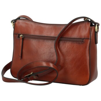 Dámská kožená crossbody kabelka hnědá - Katana Ristta