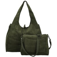 Dámský set kabelek tmavě zelený - Paolo bags Sherika