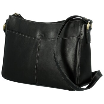 Dámská kožená crossbody kabelka černá - Katana Ristta