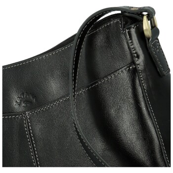 Dámská kožená crossbody kabelka černá - Katana Ristta