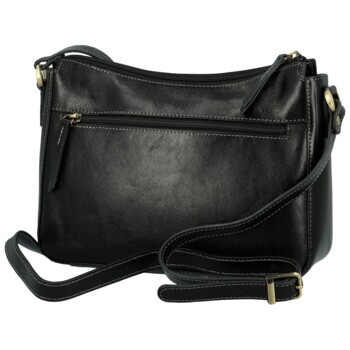 Dámská kožená crossbody kabelka černá - Katana Ristta