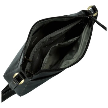Dámská kožená crossbody kabelka černá - Katana Ristta